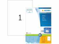 HERMA 4428 Universal Etiketten, 100 Blatt, 210 x 297 mm, 1 pro A4 Bogen, 100...