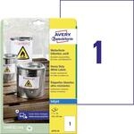 AVERY Zweckform J4775-10 Wetterfeste Folienetiketten (210x297 mm auf DIN A4, Inkjet,