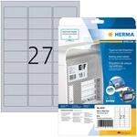 HERMA 4222 Typenschild Folien-Etiketten silber, 25 Blatt, 63,5 x 29,6 mm, 27 pro A4