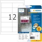 HERMA 4692 Wetterfeste Folienetiketten, 25 Blatt, 97 x 42,3 mm, 12 pro A4 Bogen, 300