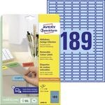 AVERY Zweckform L6048-20 Blaue Etiketten (3.780 Aufkleber, 25,4x10mm auf A4, wieder