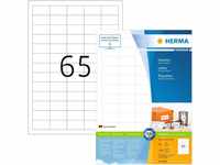 HERMA 4606 Universal Etiketten, 200 Blatt, 38,1 x 21,2 mm, 65 pro A4 Bogen,...