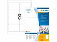 HERMA 10308 Universal Etiketten ablösbar, 100 Blatt, 96 x 63,5 mm, 8 pro A4...