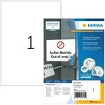 HERMA 10315 Universal Etiketten abl&ouml;sbar, 100 Blatt, 210 x 297 mm, 1 pro A4 Bogen,