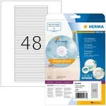 HERMA 5078 CD DVD Etiketten f&uuml;r Jewel Case H&uuml;llen R&uuml;cken, 25 Blatt, 114,3 x...