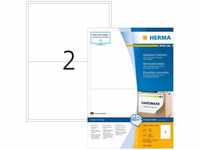 HERMA 10314 Universal Etiketten ablösbar, 100 Blatt, 199,6 x 143,5 mm, 2 pro A4