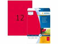 HERMA 5156 Farbige Etiketten rund neon rot, 20 Blatt, Ø 60 mm, 12 pro A4...