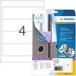 HERMA 10160 Ordnerr&uuml;cken Etiketten abl&ouml;sbar kurz breit, 25 Blatt, 192 x 59 mm, 4
