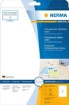 HERMA 4375 Wetterfeste Folienetiketten transparent, 25 Blatt, 210 x 297 mm, 1 pro A4