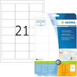 HERMA 8632 Adressetiketten, 10 Blatt, 63,5 x 38,1 mm, 21 pro A4 Bogen, 210...