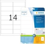 HERMA 8635 Universal Etiketten, 10 Blatt, 99,1 x 38,1 mm, 14 pro A4 Bogen, 140