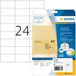 HERMA 4685 Wetterfeste Folienetiketten transparent, 25 Blatt, 70 x 37 mm, 24...