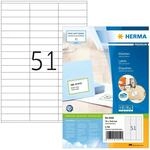 HERMA 4459 Universal Etiketten, 100 Blatt, 70 x 16,9 mm, 51 pro A4 Bogen, 5100