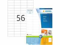 HERMA 4609 Universal Etiketten, 200 Blatt, 52,5 x 21,2 mm, 56 pro A4 Bogen,...