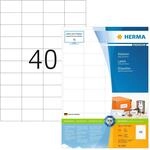 HERMA 4610 Universal Etiketten, 200 Blatt, 52,5 x 29,7 mm, 40 pro A4 Bogen, 8000