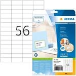 HERMA 5052 Universal Etiketten, 25 Blatt, 52,5 x 21,2 mm, 56 pro A4 Bogen, 1400