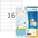 HERMA 4264 Adressetiketten, 100 Blatt, 105 x 33,8 mm, 16 pro A4 Bogen, 1600...