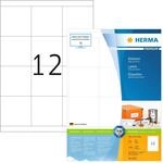 HERMA 4617 Universal Etiketten, 200 Blatt, 70 x 67,7 mm, 12 pro A4 Bogen, 2400