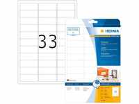 HERMA 8837 Universal Etiketten für Inkjet Drucker, 25 Blatt, 63,5 x 25,4 mm,...