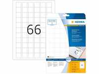 HERMA 10107 Universal Etiketten ablösbar, 25 Blatt, 25,4 x 25,4 mm, 66 pro A4...