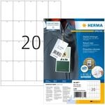 HERMA 6871 Stabile Anh&auml;nger perforiert, 100 Blatt, 42 x 70 mm, 20 pro A4 Bogen, 2000