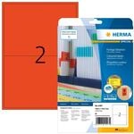 HERMA 4497 Farbige Etiketten rot abl&ouml;sbar, 20 Blatt, 199,6 x 143,5 mm, 2 pro A4