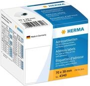 HERMA 4340 Adressetiketten f&uuml;r Schreibmaschinen auf Rolle, 70 x 38 mm, 250...