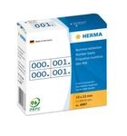 HERMA 4887 Nummernetiketten Zahlen 0-999, doppelt, 2000 St&uuml;ck, 22 x 10 mm,