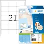 HERMA 5029 Adressetiketten, 25 Blatt, 63,5 x 38,1 mm, 21 pro A4 Bogen, 525...