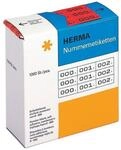 HERMA 4802 Nummernetiketten Zahlen 0-999, dreifach, 3000 St&uuml;ck, 22 x 10 mm,