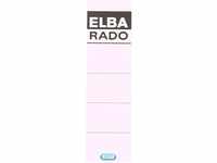 Elba Rückenschild für Ordner A4 rado plast, für Rückenbreite 8 cm, weiß, 10