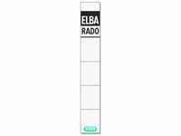 Elba Rückenschild für Ordner A4 rado plast, für Rückenbreite 5 cm, weiß, 10