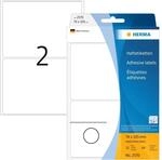 HERMA 2570 Vielzweck-Etiketten, 64 St&uuml;ck, 74 x 105 mm, 2 pro Bogen, selbstklebend,