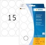 HERMA 2277 Verschlussetiketten transparent rund, 240 St&uuml;ck, &Oslash; 32 mm, 15 pro...