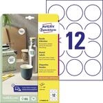 AVERY Zweckform L7104REV-25 runde Etiketten (zum Bedrucken, selbstklebend, &Oslash; 60 mm,