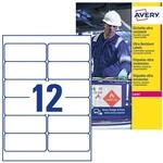 Avery Zweckform L7913-10 Ultra-Resistente Folien-Etiketten, 99.1 x 42.3 mm, 10 Blatt,