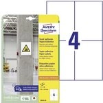 AVERY Zweckform L7876-20 Stark haftende Etiketten (80 Aufkleber, 105x148mm auf A4,