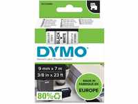 DYMO Original D1-Etiettenband, 9 mm x 7 m, schwarz auf weiß, selbstklebendes