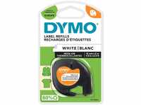 DYMO Original LetraTag Bügeletiketten | schwarz auf weiß | 12 mm x 2 m 