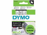 DYMO Original D1-Etikettenband | schwarz auf transparent | 9 mm x 7 m 
