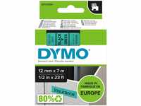 DYMO Original D1-Etikettenband | schwarz auf grün | 12 mm x 7 m |...