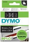DYMO Original D1-Etikettenband | wei&szlig; auf schwarz | 19 mm x 7 m | selbstklebendes