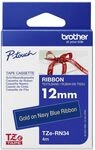 Brother Original P-touch Textil-Schriftband TZe-RN34, 12 mm gold auf marineblau...