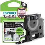 DYMO Original D1 Hochleistungs-Etikettenband | wei&szlig; auf schwarz | 12 mm x 3 m 