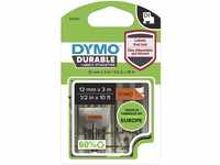DYMO Original D1 Hochleistungs-Etikettenband | schwarz auf orange | 12 mm x 3 m 