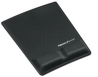 Fellowes Health-V Stoff Handgelenkauflage mit Mauspad schwarz 9181201, Mouse pad