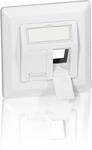 Equip RJ45 Dose Wandplatte f&uuml;r Unterputz Reinweiss 50 Polybeutel