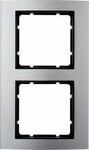 Hager B3 &ndash; Rahmen 2 Elemente Vertikal Horizontal Aluminium