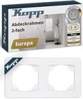 Kopp EUROPA 2-fach Abdeckrahmen in Arktis-Wei&szlig; - Rahmen f&uuml;r Steckdosen & Schalter -