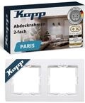 Kopp PARIS 2-fach Abdeckrahmen in Arktis-Wei&szlig; - 8,3 x 15,4 cm - Rahmen f&uuml;r